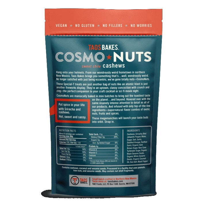 Taos Bakes CosmoNuts Sweet Chile Cashews