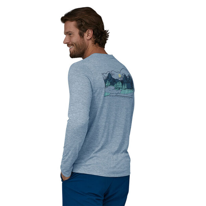 Patagonia Long-Sleeved Capilene Cool Daily Graphic Shirt - Lands Mens