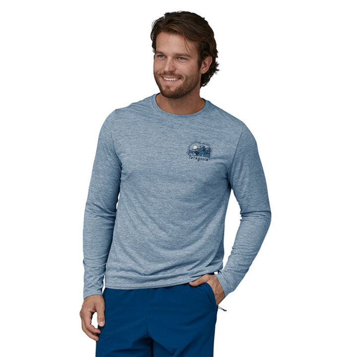 Patagonia Long-Sleeved Capilene Cool Daily Graphic Shirt - Lands Mens