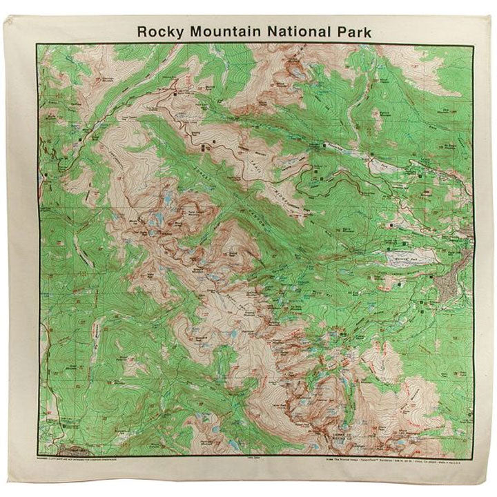 The Printed Image National Park Topo Bandana