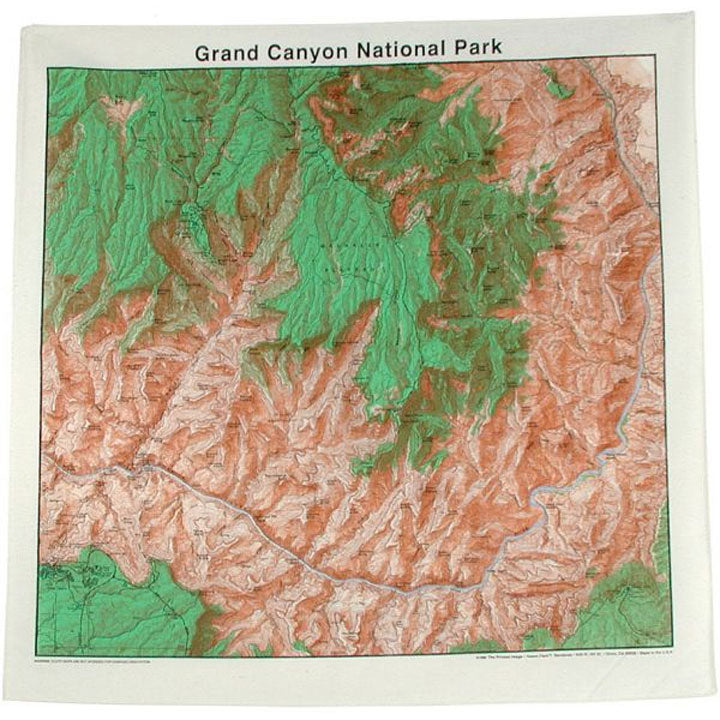 The Printed Image National Park Topo Bandana