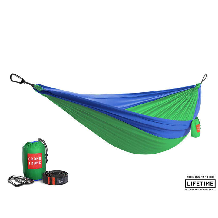 Grand Trunk Double Deluxe Parachute Nylon Hammock With Straps