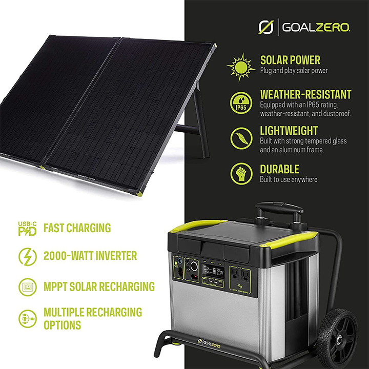 Goal Zero Yeti 3000X + Boulder 200 Briefcase Solar Generator