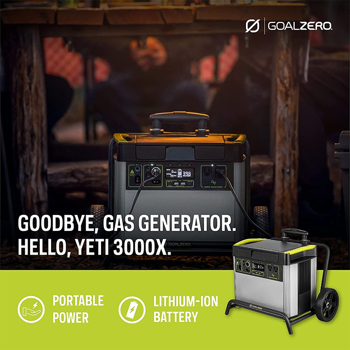 Goal Zero Yeti 3000X + Boulder 200 Briefcase Solar Generator