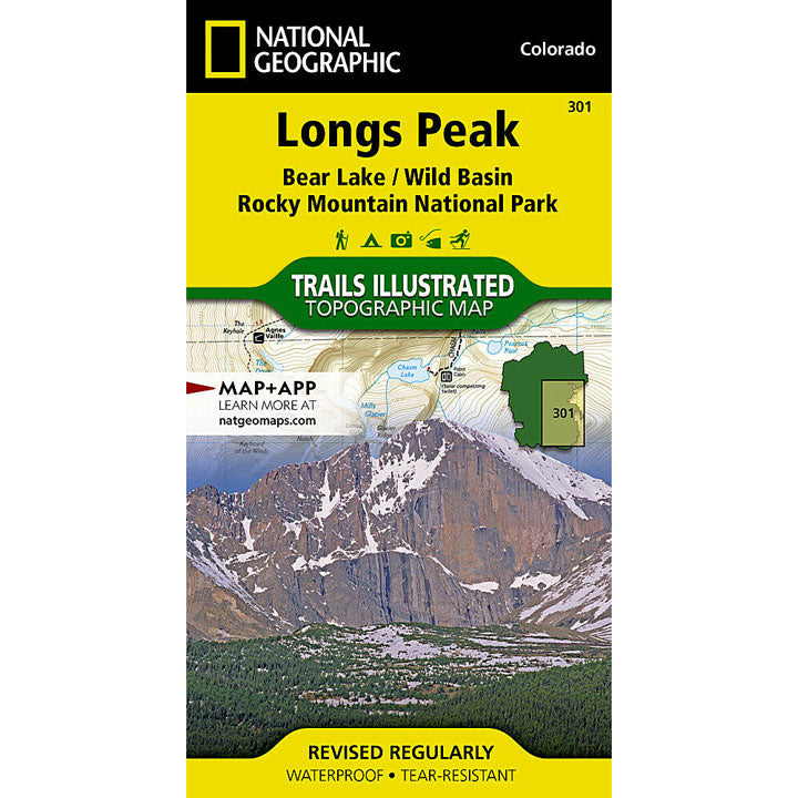 301 Longs Peak Topographic Map- Bear Lake/ Wild Basin Rocky Mountain National Park